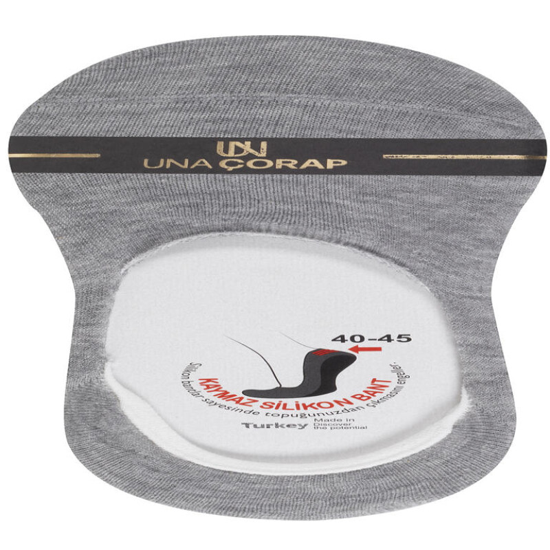 UNA MODAL 12'li Gri  Babet Çorap